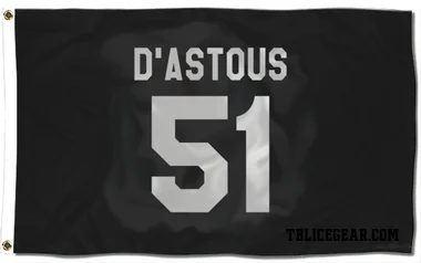 Black Tampa Bay Lightning Charles-Edouard D'Astous   Flag (3 X 5)