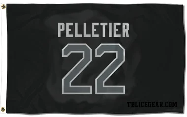 Black Tampa Bay Lightning Jakob Pelletier   Gray Flag (3 X 5)