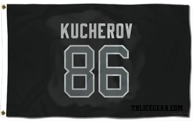 Black Tampa Bay Lightning Nikita Kucherov   Gray Flag (3 X 5)