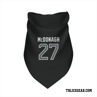 Black Tampa Bay Lightning Ryan McDonagh   Gray Dog & Cat Pet Bandana
