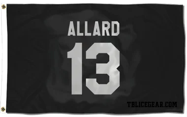 Black Tampa Bay Lightning Tristan Allard   Flag (3 X 5)