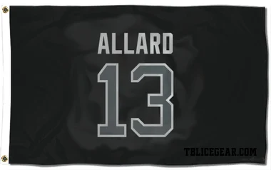 Black Tampa Bay Lightning Tristan Allard   Gray Flag (3 X 5)