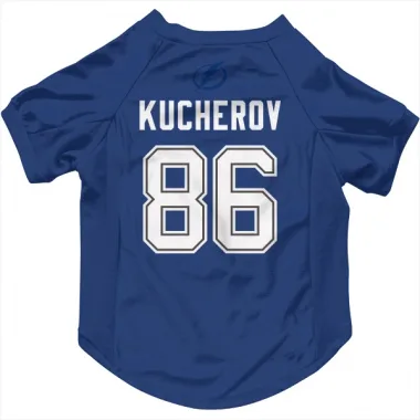 Blue Tampa Bay Lightning Nikita Kucherov   Dog & Cat Pet Jersey