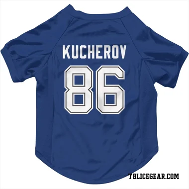Blue Tampa Bay Lightning Nikita Kucherov   Dog & Cat Pet Jersey