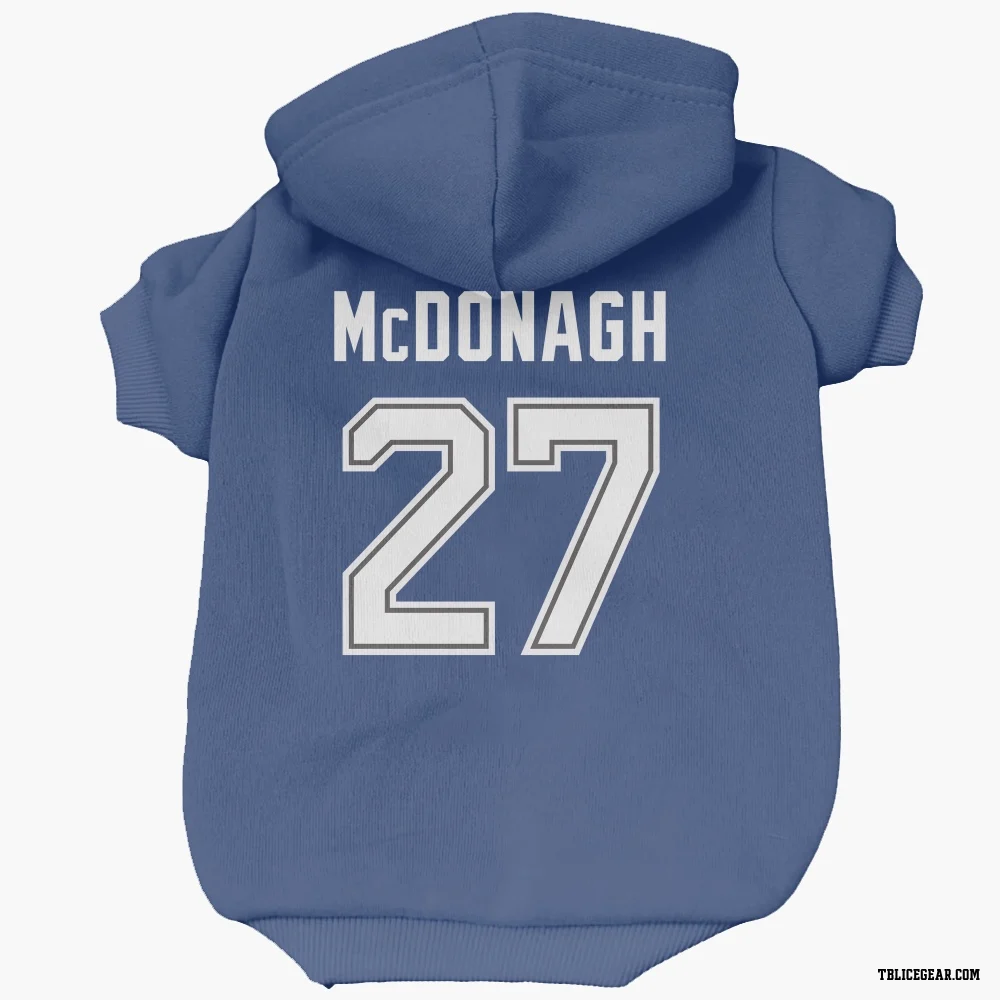 Blue Tampa Bay Lightning Ryan McDonagh   Dog & Cat Pet Hoodie