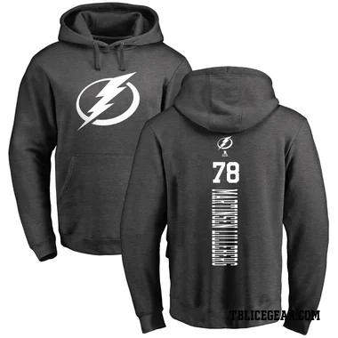 Charcoal Men's Emil Lilleberg Tampa Bay Lightning Branded One Color Backer Pullover Hoodie