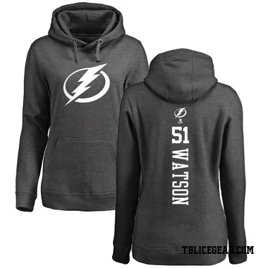 Charcoal Women's Austin Watson Tampa Bay Lightning Branded One Color Backer Pullover Hoodie