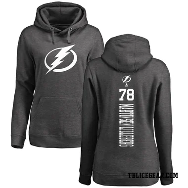 Charcoal Women's Emil Lilleberg Tampa Bay Lightning Branded One Color Backer Pullover Hoodie