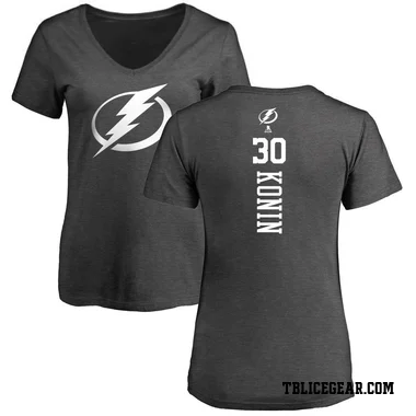 Charcoal Women's Kyle Konin Tampa Bay Lightning One Color Backer T-Shirt -