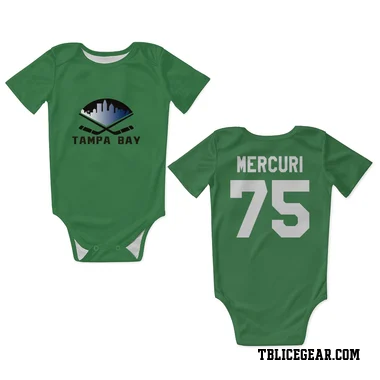 Green Tampa Bay Lightning Lucas Mercuri   Newborn & Infant Bodysuit