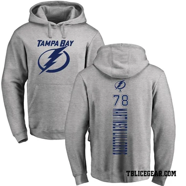 Men's Emil Lilleberg Tampa Bay Lightning Branded Ash Backer Pullover Hoodie