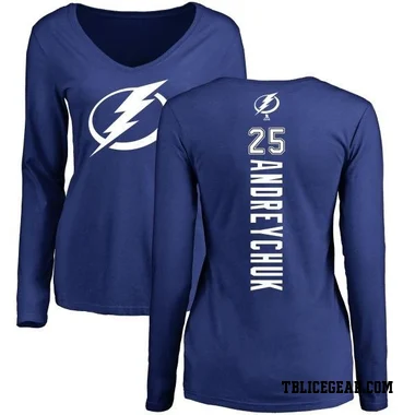 Royal Women's Dave Andreychuk Tampa Bay Lightning Backer V-Neck Long-Sleeve T-Shirt -