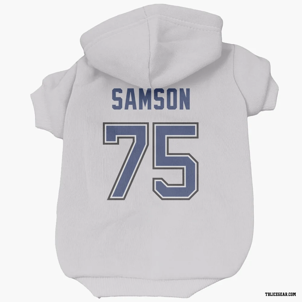 White Tampa Bay Lightning Ethan Samson   Dog & Cat Pet Hoodie
