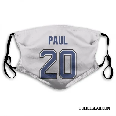 White Tampa Bay Lightning Nick Paul   Face Mask