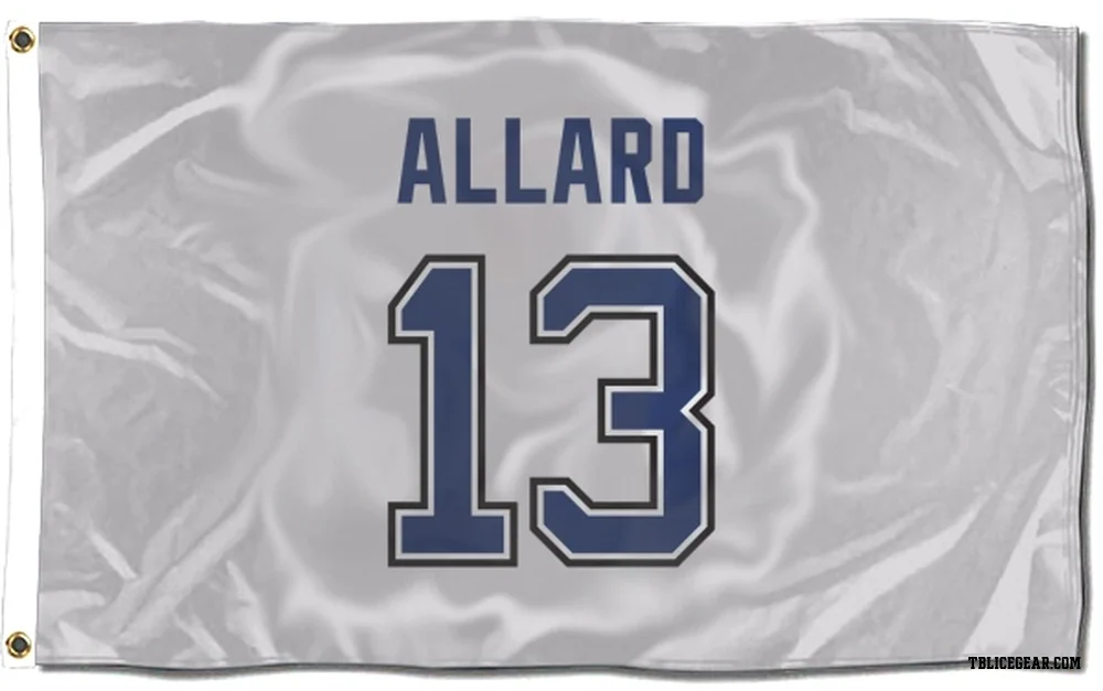White Tampa Bay Lightning Tristan Allard   Flag (3 X 5)
