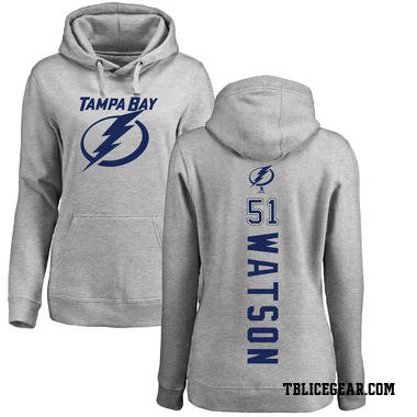 Women's Austin Watson Tampa Bay Lightning Branded Ash Backer Pullover Hoodie