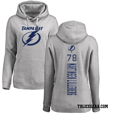 Women's Emil Lilleberg Tampa Bay Lightning Branded Ash Backer Pullover Hoodie