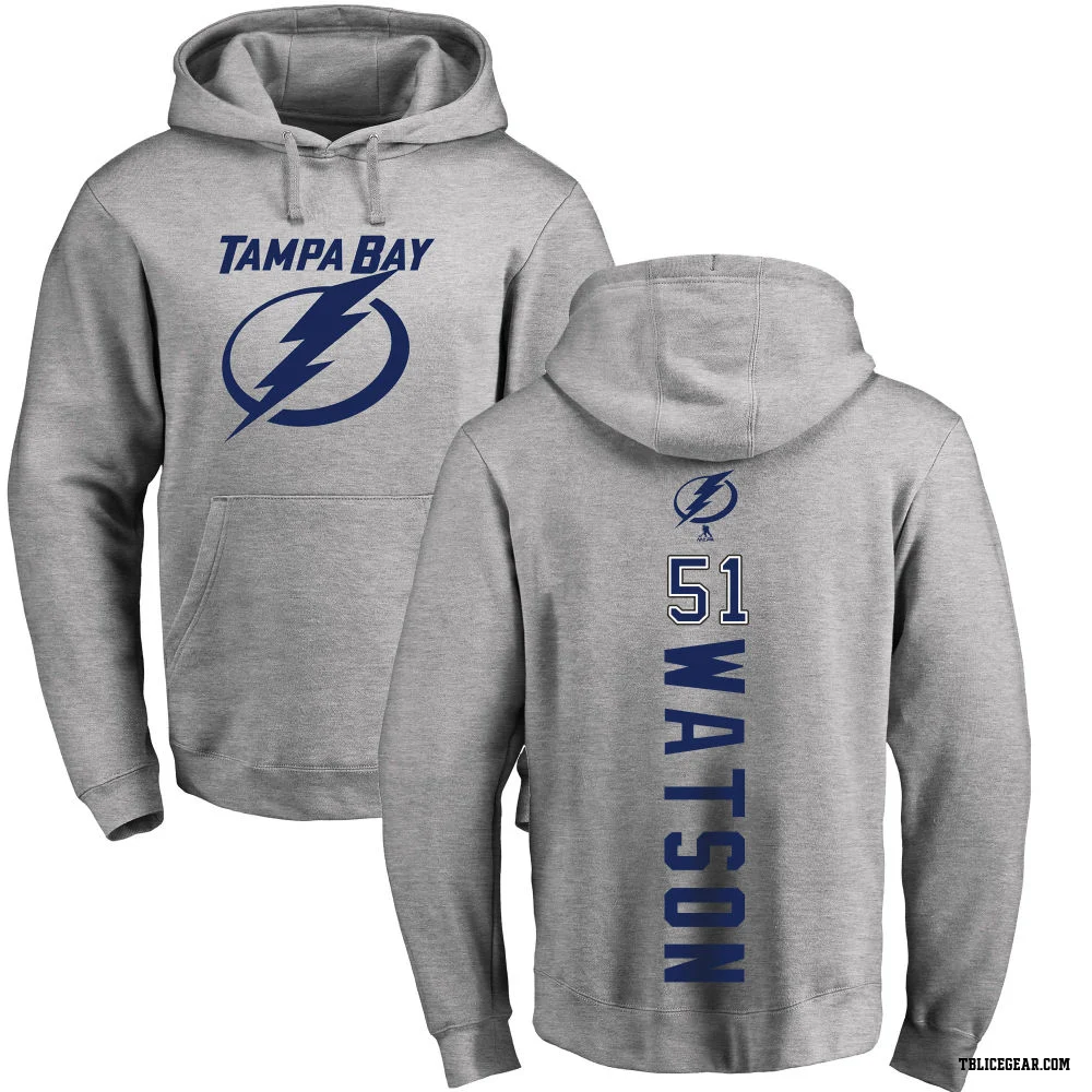 Youth Austin Watson Tampa Bay Lightning Branded Ash Backer Pullover Hoodie